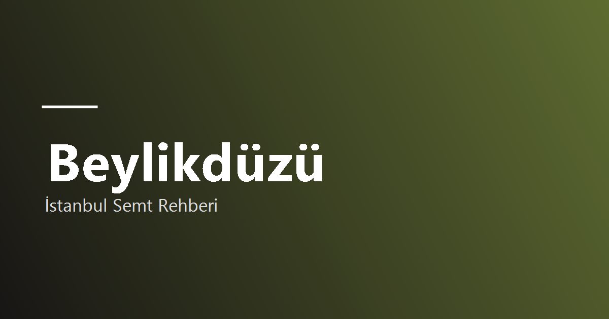 Beylikdüzü bölge tanıtım görseli